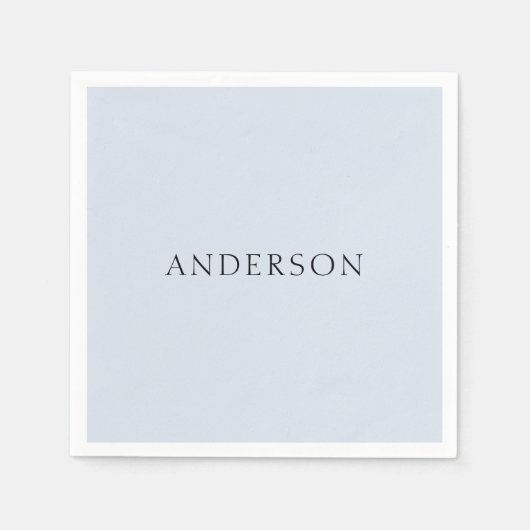 Serviette En Papier Dusty Blue Custom Nom II (Devant)