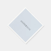 Serviette En Papier Dusty Blue Custom Nom II (Coin)