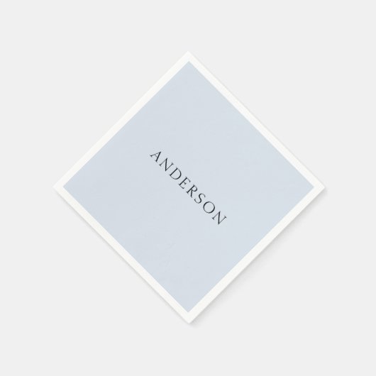 Serviette En Papier Dusty Blue Custom Nom II (Coin)