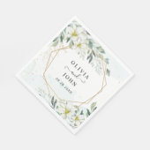 Serviette En Papier Dusty Blue Eucalyptus Vert Mariage Succulent (Coin)
