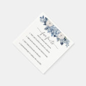 Serviette En Papier Dusty Blue Hydrangea Fun Facts Wedding Napkins (Coin)