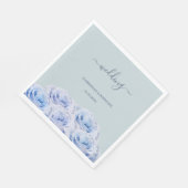 Serviette En Papier Dusty Blue Lilac Rose Sage Green Mariage élégant (Coin)