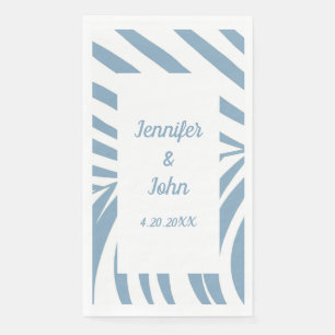 Serviette En Papier Dusty Blue Mariage Fête des mariées Palm Tropical
