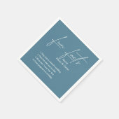 Serviette En Papier Dusty Blue Mariage Fun Faits (Coin)