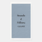 Serviette En Papier Dusty Blue Mariages Bachelorette Party Nom personn (Devant)