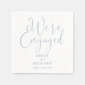 Serviette En Papier Dusty Blue Nous sommes engagés dans la partie d'en (Devant)