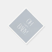 Serviette En Papier Dusty Blue Oh Baby Custom Douche Papier Napkin (Coin)
