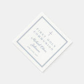 Serviette En Papier Dusty Blue Religious Boy First Holy Communion (Coin)