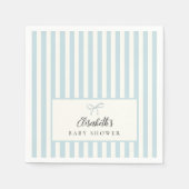 Serviette En Papier Dusty Blue Stripes Classic Party Napkins (Devant)