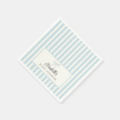 Serviette En Papier Dusty Blue Stripes Classic Party Napkins (Coin)