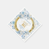 Serviette En Papier Dusty Blue Sweet 16 Gold Parties scintillant Party (Coin)