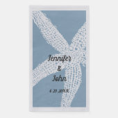 Serviette En Papier Dusty Blue Tropical Starfish Mariage 2023 (Devant)