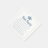 Serviette En Papier Dusty blue typography Fun Faits bouchon de graduat (Coin)