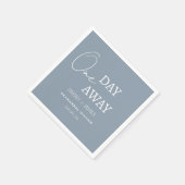 Serviette En Papier Dusty Blue Un Jour De Mariage De Répétition (Coin)