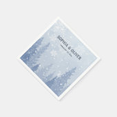 Serviette En Papier Dusty Blue Winter Wonderland (Coin)