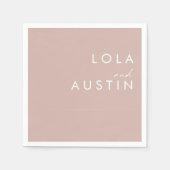 Serviette En Papier Dusty Boho | MARIAGE ROSE (Devant)