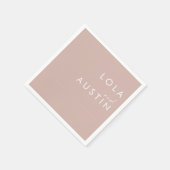 Serviette En Papier Dusty Boho | MARIAGE ROSE (Coin)