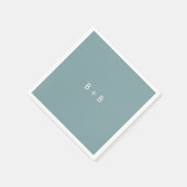 Serviette En Papier Dusty Boho | Napkins Mariage bleu (Coin)