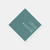 Serviette En Papier Dusty Boho | Serviettes Mariages vertes (Coin)