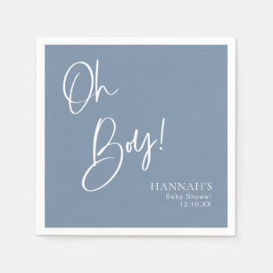 Serviette En Papier Dusty/ Denim Blue Oh Boy Baby shower