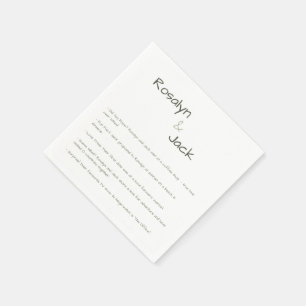 Serviette En Papier Dusty Green Décontracté écriture manuscrite Fun Fa