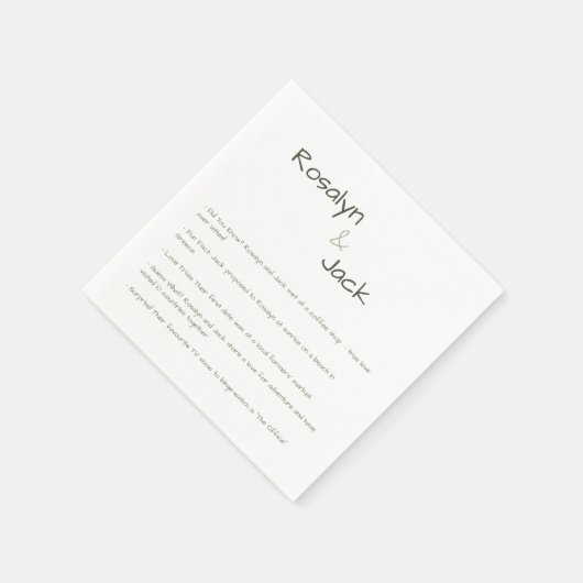 Serviette En Papier Dusty Green Décontracté écriture manuscrite Fun Fa (Coin)