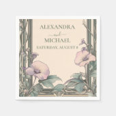 Serviette En Papier Dusty Lavender Frame mariage (Devant)