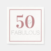 Serviette En Papier Dusty Pink 50 et fabuleuse fête d'anniversaire (Devant)