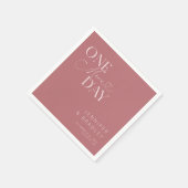 Serviette En Papier Dusty Rose Un Dîner De Répétition D'Une Journée De (Coin)