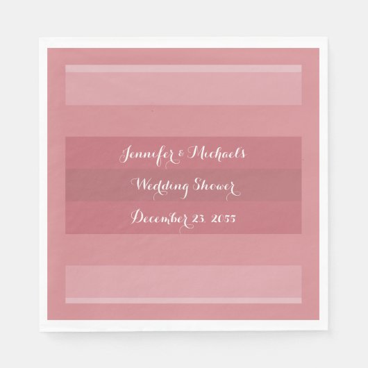 Serviette En Papier Dusty Rose Wedding shower, Anniversaire papier (Devant)