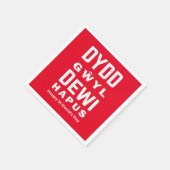 Serviette En Papier Dydd Giles Dewi Hapus Joyeux St Davids Jour 4 (Coin)