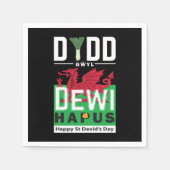 Serviette En Papier Dydd Giles Dewi Hapus Joyeux St Davids Jour 7 (Devant)