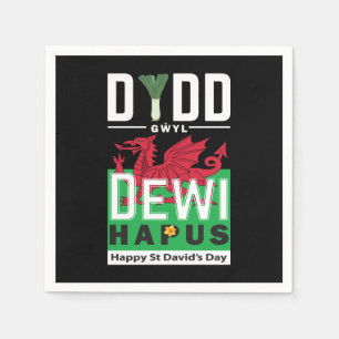 Serviette En Papier Dydd Giles Dewi Hapus Joyeux St Davids Jour 7