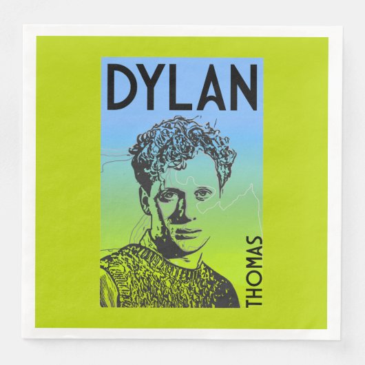 Serviette En Papier Dylan Thomas Welsh Poet (Devant)
