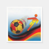 Serviette En Papier Dynamique du football et du football (Devant)