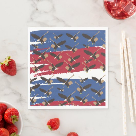 Serviette En Papier Eagle Bird USA Patriotic American Flag (En situation)