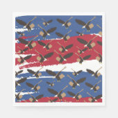 Serviette En Papier Eagle Bird USA Patriotic American Flag (Devant)