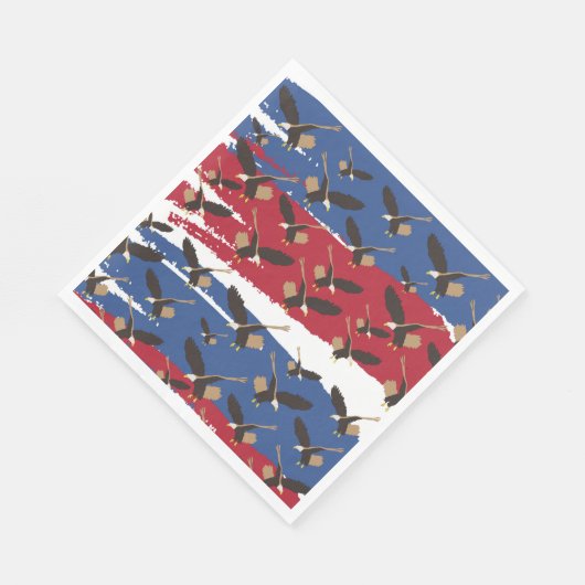 Serviette En Papier Eagle Bird USA Patriotic American Flag (Coin)