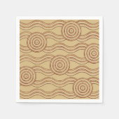 Serviette En Papier Earth Australian Dreamtime River Motif (Devant)