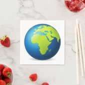 Serviette En Papier Earth Globe Europe Afrique - Emoji (En situation)