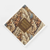 Serviette En Papier Earth Tones Christmas Joyeux Motif#21 ID1009 (Coin)