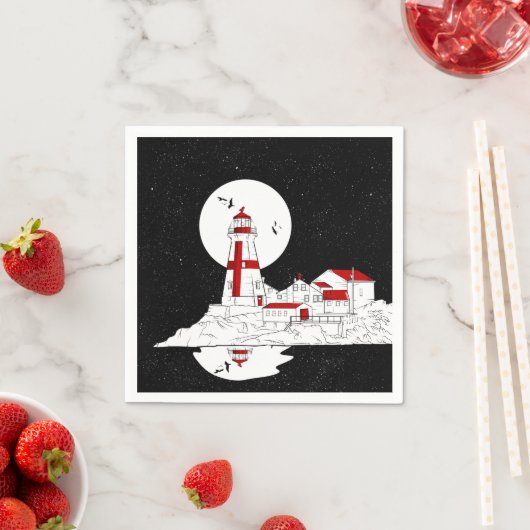 Serviette En Papier East Quoddy Head Phare plat (En situation)