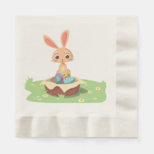 SERVIETTE EN PAPIER EASTER BUNNY