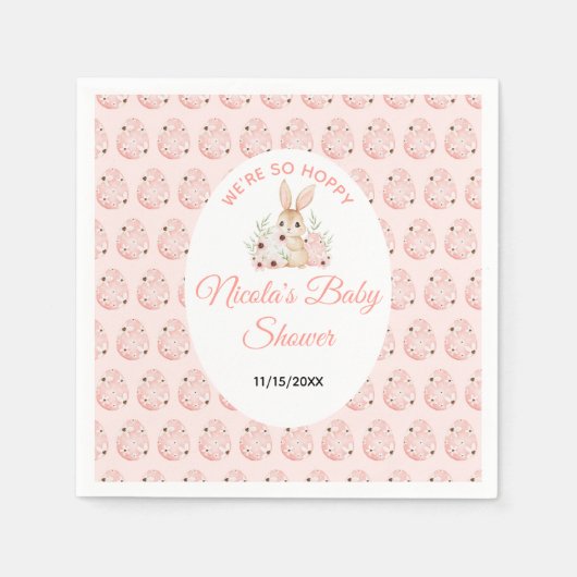 Serviette En Papier Easter Bunny Baby Shower (Devant)
