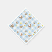 Serviette En Papier Easter Bunny Blue Gingham (Coin)