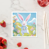 Serviette En Papier Easter Bunny | Cute Easter Pastel Wildflower (En situation)