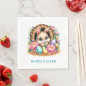 Serviette En Papier Easter Bunny Paper Napkins (En situation)