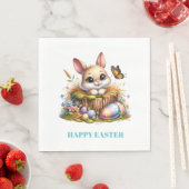 Serviette En Papier Easter Bunny Paper Napkins (En situation)