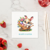 Serviette En Papier Easter Bunny Paper Napkins (En situation)