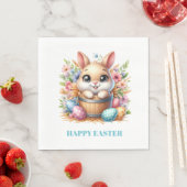 Serviette En Papier Easter Bunny Paper Napkins (En situation)
